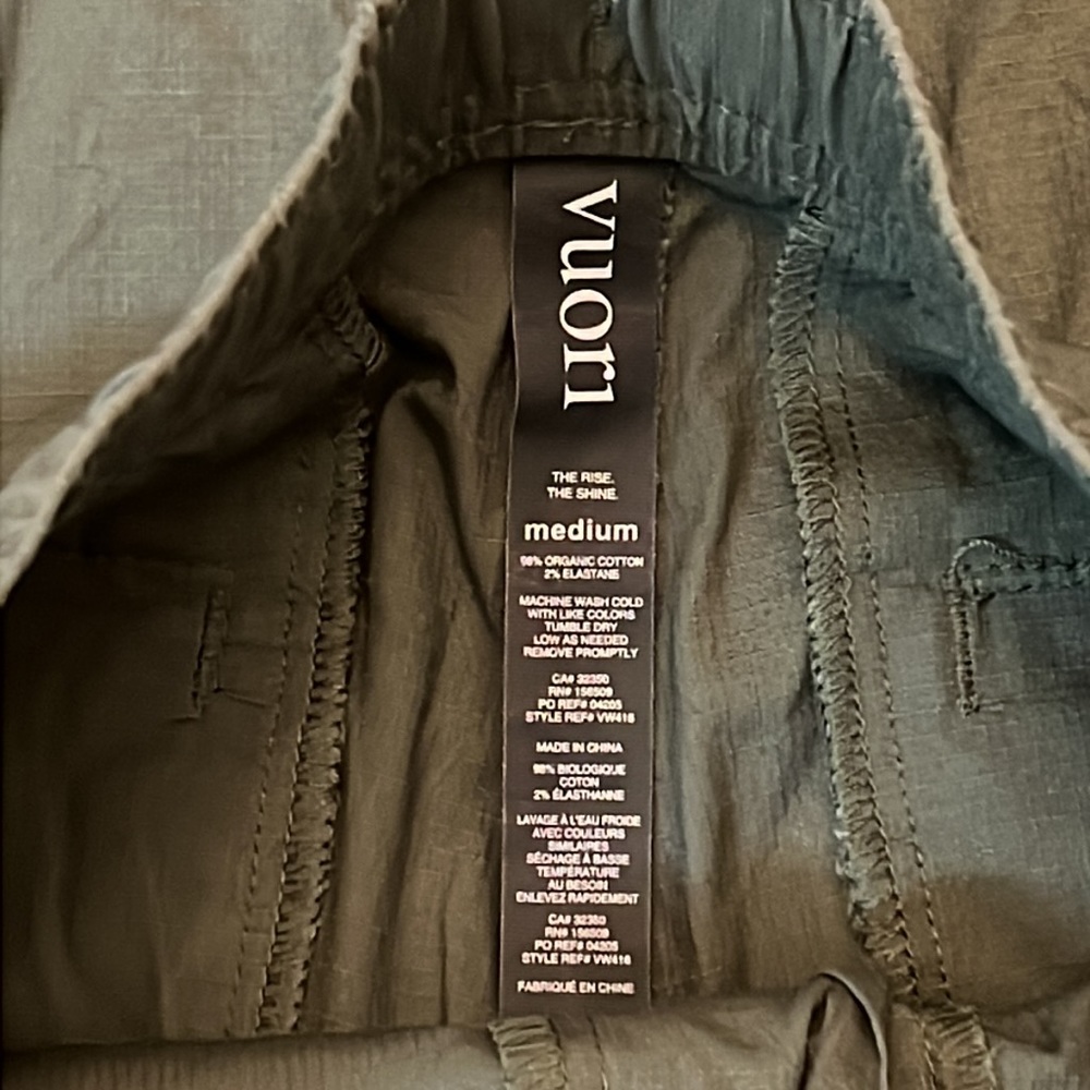 VUORI  Ripstop Wideleg Pants in Army - NWOT - - Picture 5 of 9